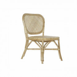 Chaise de Salle à Manger DKD Home Decor Multicouleur Naturel Métal Rotin 52 x...