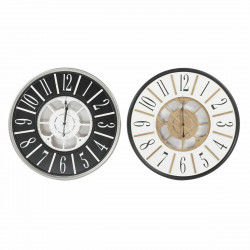 Orologio da Parete DKD Home Decor Nero Marrone Bianco Ferro Legno MDF 60 x 5...