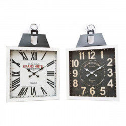 Horloge Murale DKD Home Decor 60 x 6 x 89 cm Verre Noir Blanc Fer...