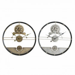 Orologio da Parete DKD Home Decor Argentato Dorato Ferro Ingranaggi 60 x 5 x...