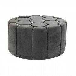 Reposapiés DKD Home Decor Gris 30 % Poliéster (85 x 85 x 48 cm)