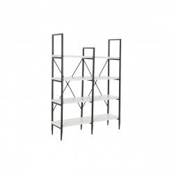 Étagère DKD Home Decor Noir Métal Blanc 4 Etagères Bois MDF (110 x 30 x 150 cm)