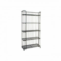 Scaffale DKD Home Decor Nero Metallo 5 Mensole (97 x 33 x 180 cm)