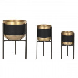 Set de pots DKD Home Decor Noir Multicouleur Cuivre Métal Loft 30 x 40 cm 34...