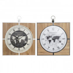 Horloge Murale DKD Home Decor Noir Blanc Fer Vintage 60 x 4,5 x 60 cm Bois...