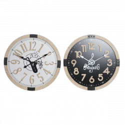 Horloge Murale DKD Home Decor Noir Blanc Vintage Musical 60 x 4,5 x 60 cm...