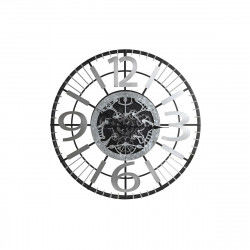 Orologio da Parete DKD Home Decor Argentato Nero Ferro (80 x 7 x 80 cm)