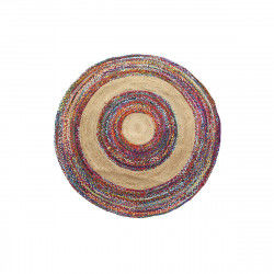 Alfombra DKD Home Decor Poliéster Algodón Multicolor Jute (200 x 200 x 0,7 cm)