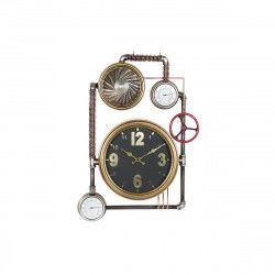 Orologio da Parete DKD Home Decor Valvole Cristallo Dorato Ferro (50,5 x 12 x...