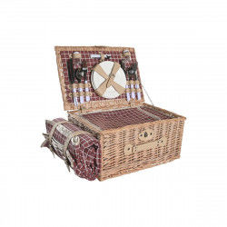 Mand DKD Home Decor Picknick Natuurlijk Rood vlechtwerk (44 x 30 x 22 cm)