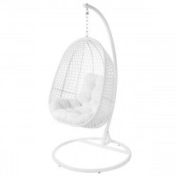 Sedia a Dondolo Dido 190 x 95 x 95 cm Bianco Rattan