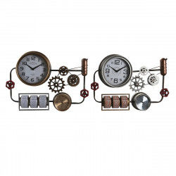 Reloj de Pared DKD Home Decor 52,5 x 9 x 39,5 cm Cristal Hierro Vintage (2...