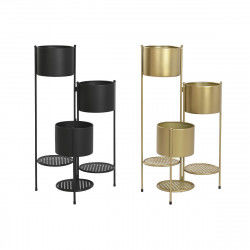 Planter DKD Home Decor 40 x 15 x 80 cm 40 x 28 x 79,5 cm Black Golden Metal...