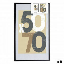 Cadre photo 62,5 x 2,5 x 92,5 cm Noir Plastique Bois MDF (6 Unités)