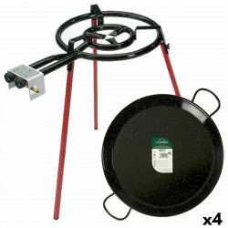 Gasbrander voor Paellapan Ø 46 cm Set Metaal (4 Stuks)