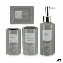 Bath Set Grey Ceramic (12 Units)