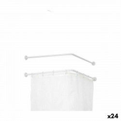 Bastone per Tende Di Doccia Bianco Alluminio 80 cm (24 Unità)