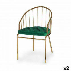 Silla Barras Verde Dorado 51 x 81 x 52 cm (2 Unidades)