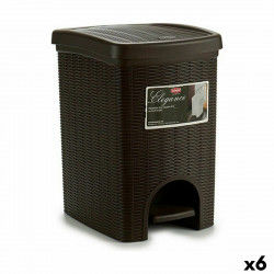 Poubelle à pédale Stefanplast Elegance Marron Plastique 20 L 27,5 x 38,5 x 31...