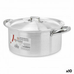 Topf mit Deckel Silberfarben Aluminium 4 L 24 x 13 x 31 cm (10 Stück)