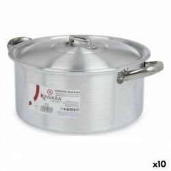 Casserole avec Couvercle Argenté Aluminium 5 L (10 Unités)