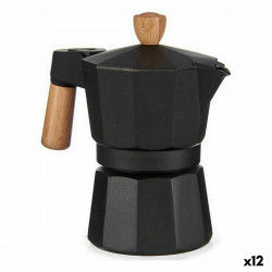 Cafetière Italienne Bois Aluminium 150 ml (12 Unités)