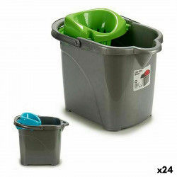 Dweilemmer Met wieltjes Plastic 15 L 31 x 31 x 41 cm (24 Stuks)