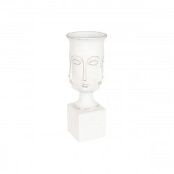 Cache-pot Home ESPRIT Blanc Fibre de Verre Visage 35 x 35 x 93 cm