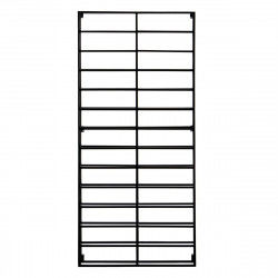 Flessenrek 71 x 12 x 160 cm Zwart Metaal