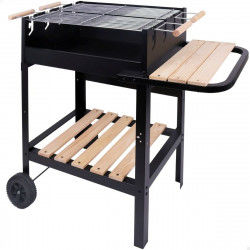 Coal Barbecue with Wheels Aktive Black 100,5 x 88,5 x 40 cm