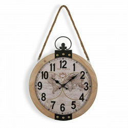 Horloge Murale Versa Mapamundi 40 x 6,5 x 47 cm Bois MDF