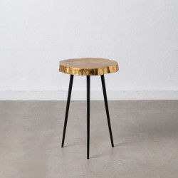 Side table 36 x 36 x 55 cm Black Golden Metal Aluminium