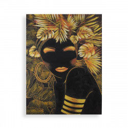 Painting Versa Lady Golden Canvas Pinewood 2,8 x 90 x 120 cm