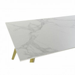 Eettafel DKD Home Decor Keramisch Gouden Metaal Wit 160 x 90 x 76 cm