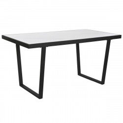 Mesa de Comedor Home ESPRIT Blanco Negro Metal 150 x 80 x 75 cm