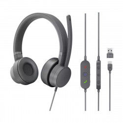 Auriculares con Micrófono Lenovo Gris