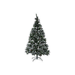 Árbol de Navidad DKD Home Decor Verde PVC Piñas Nevado 120 x 120 x 180 cm