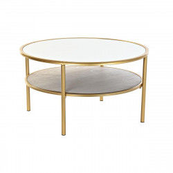 Hoofdtafel DKD Home Decor Glamour Gouden Metaal Spiegel 87 x 87 x 48 cm