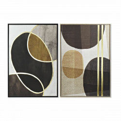 Cadre DKD Home Decor Abstrait Moderne 84 x 4,5 x 124 cm (2 Unités)