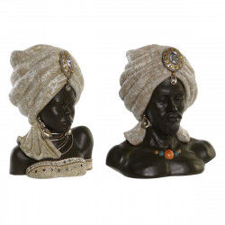 Decorative Figure DKD Home Decor 32 x 22,5 x 35 cm African Woman (2 Units)