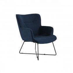 Armchair DKD Home Decor Blue Black Metal 68 x 76 x 90 cm