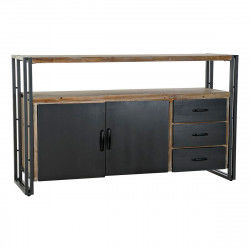 TV furniture DKD Home Decor Black Metal Fir (145 x 40 x 86 cm)