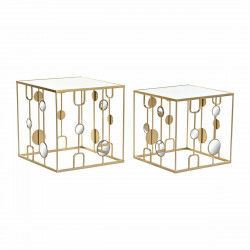 2nd-Set Tischchen DKD Home Decor Gold 50 x 50 x 50 cm