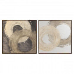 Cadre DKD Home Decor Moderne Cercles 100 x 4 x 100 cm (2 Unités)