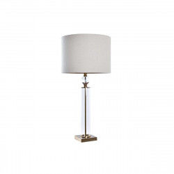 Bureaulamp DKD Home Decor Beige Transparant Gouden Metaal Kristal 50 W 220 V...