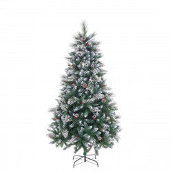 Árbol de Navidad Blanco Rojo Verde Natural PVC Metal Polietileno 150 cm