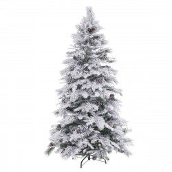 Weihnachtsbaum Weiß grün PVC Metall Polyäthylen 210 cm