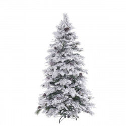 Albero di Natale Bianco Verde PVC Metallo Polietilene 150 cm