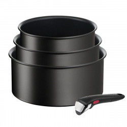 Casseruola con coperchio Tefal L3979202 Nero Alluminio Ø 18 cm Ø 20 cm Ø 16...