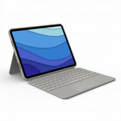 Custodia per Tablet e Tastiera Logitech iPad Pro 11 Grigio Sabbia Qwerty in...